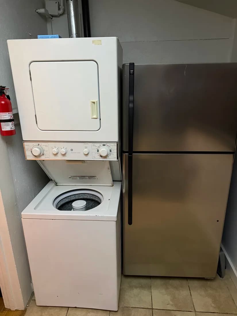 GE refrigerator and laundry center serviced in San Diego