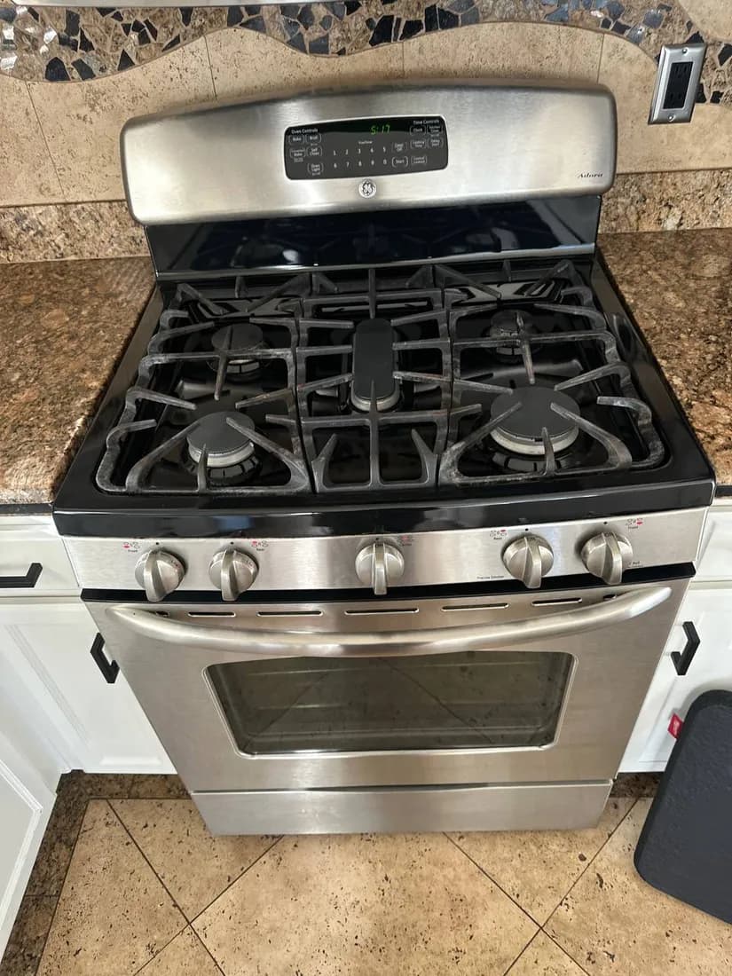 GE gas range serviced in San Diego