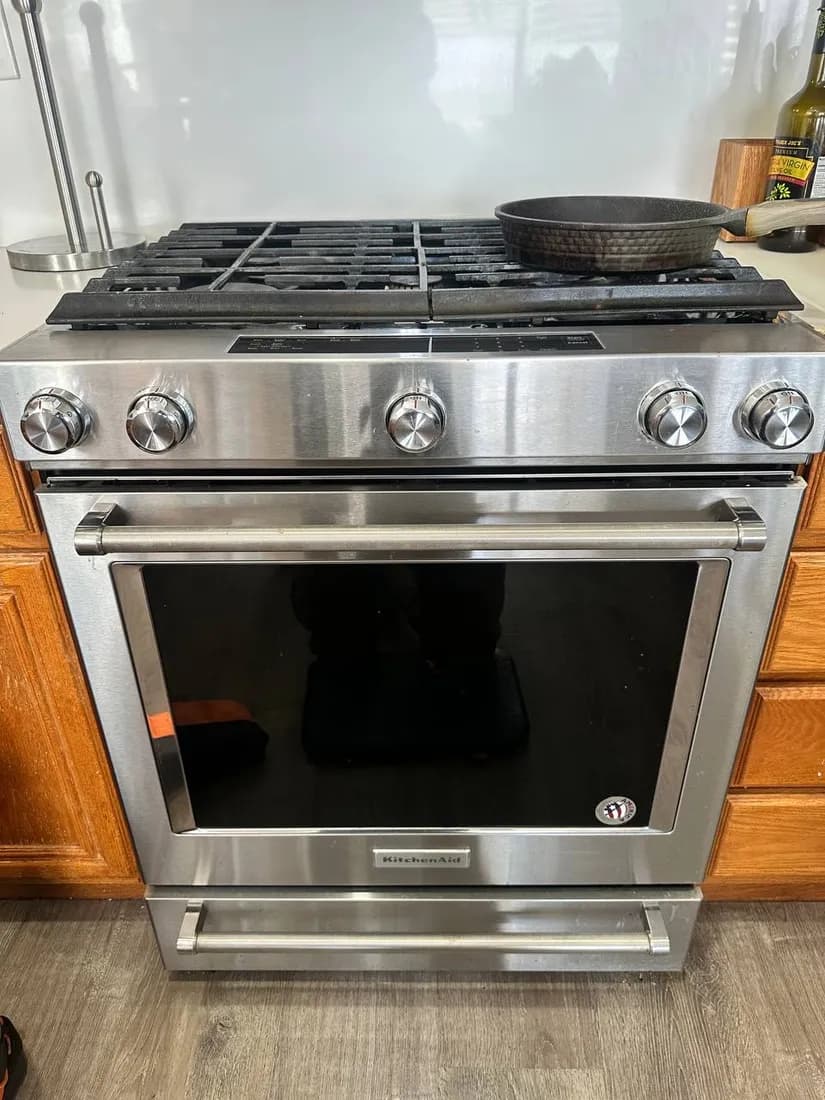 KitchenAid gas range serviced in San Diego