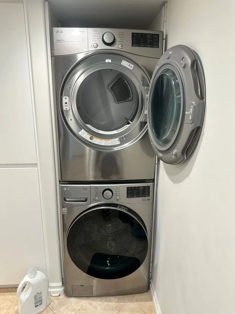 LG stacked washer and dryer serviced in San Diego