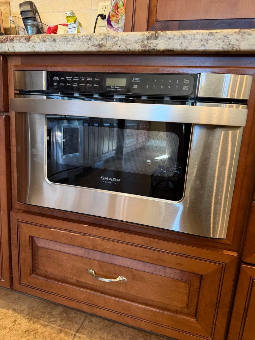Sharp microwave drawer mechanism repaired in San Diego