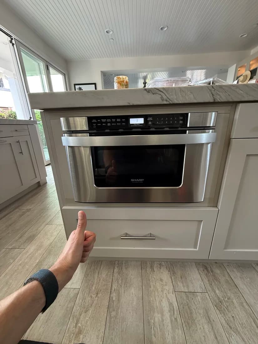 Sharp microwave drawer sealing and gliding again in San Diego