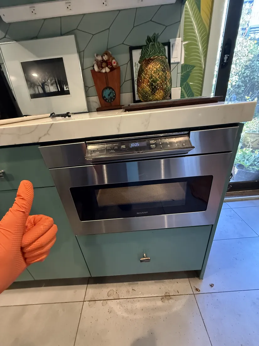 Sharp built-in microwave drawer serviced in San Diego