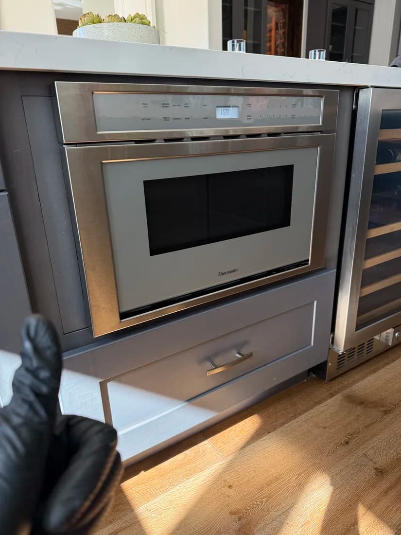 Thermador built-in microwave drawer serviced in San Diego