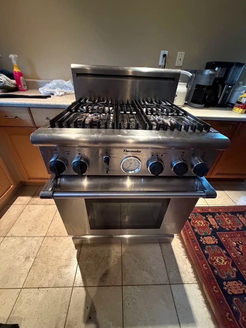 Thermador professional gas range serviced in San Diego