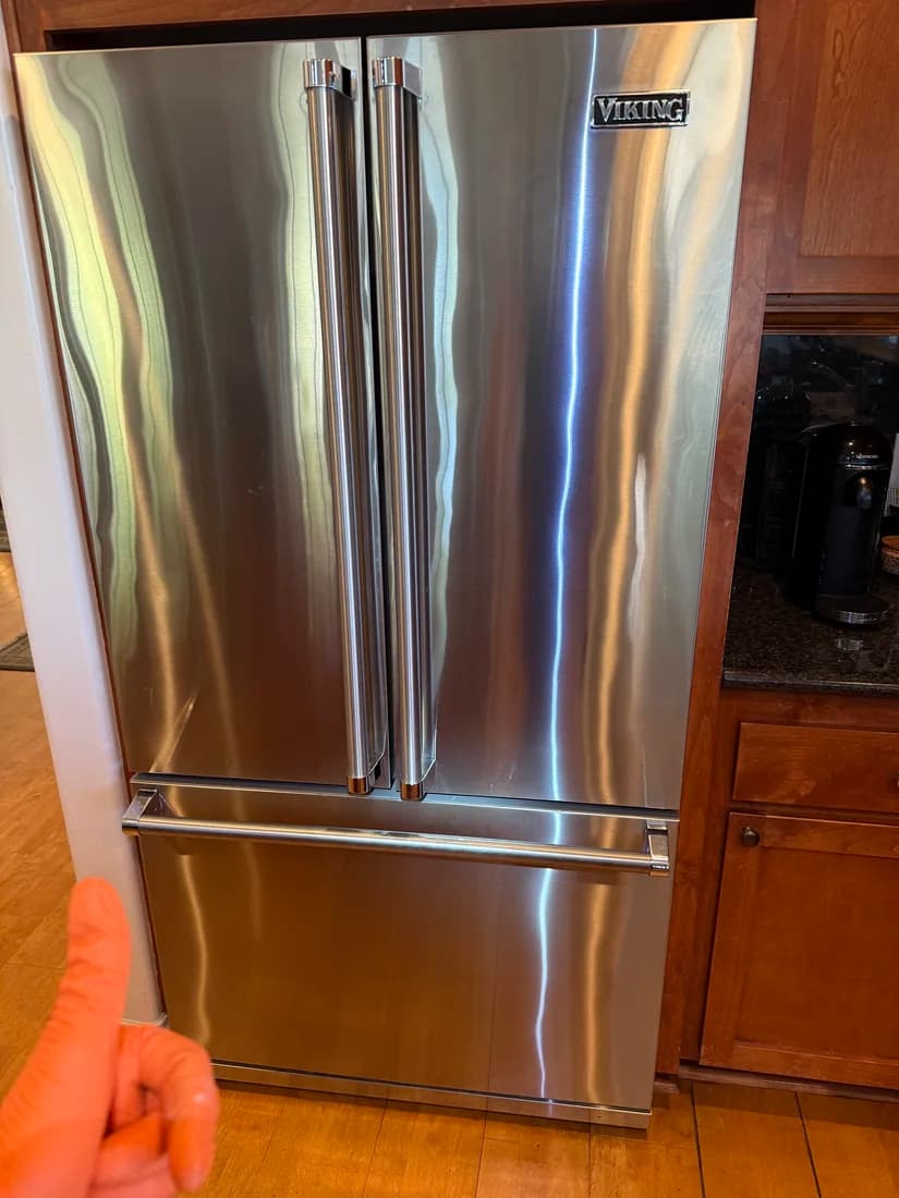 Viking built-in refrigerator serviced in San Diego