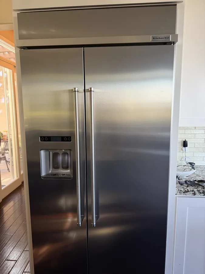 Checking a KitchenAid refrigerator that runs but won't cool — Refrigerator and Appliance Repair, San Diego