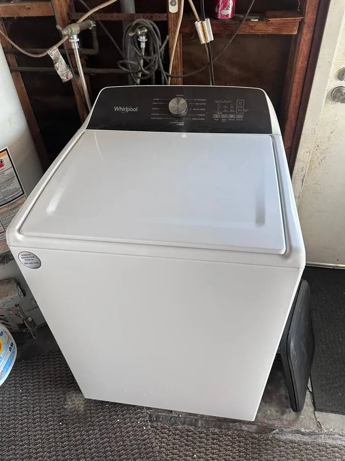 Whirlpool top-load washer serviced in San Diego