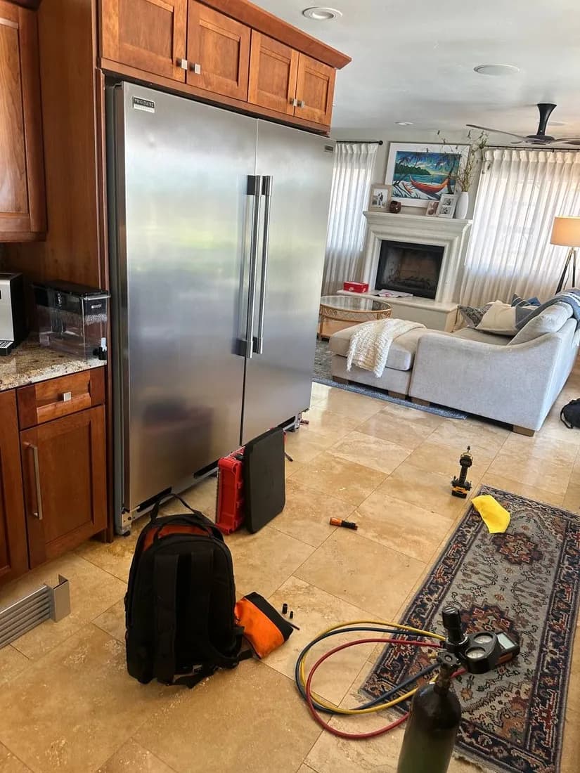 Built-in refrigerator sealed-system repair in San Diego