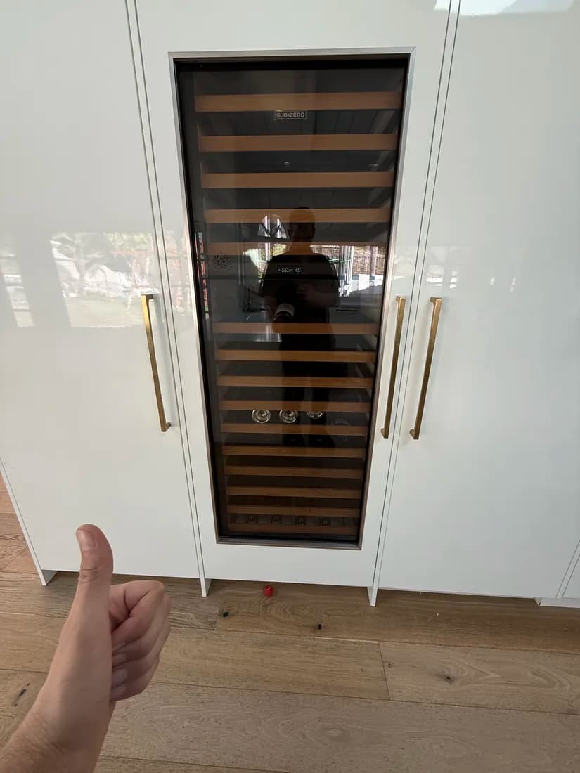 Built-in wine cooler serviced in San Diego