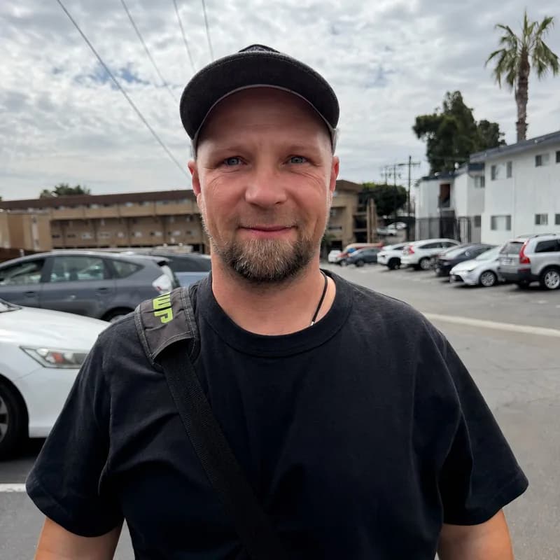 Paul, appliance repair technician, on a San Diego service call